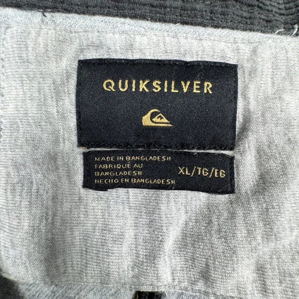 Quiksilver‎ Men's Shirt Jacket Corduroy Lined Black XL Long Sleeve Shacket